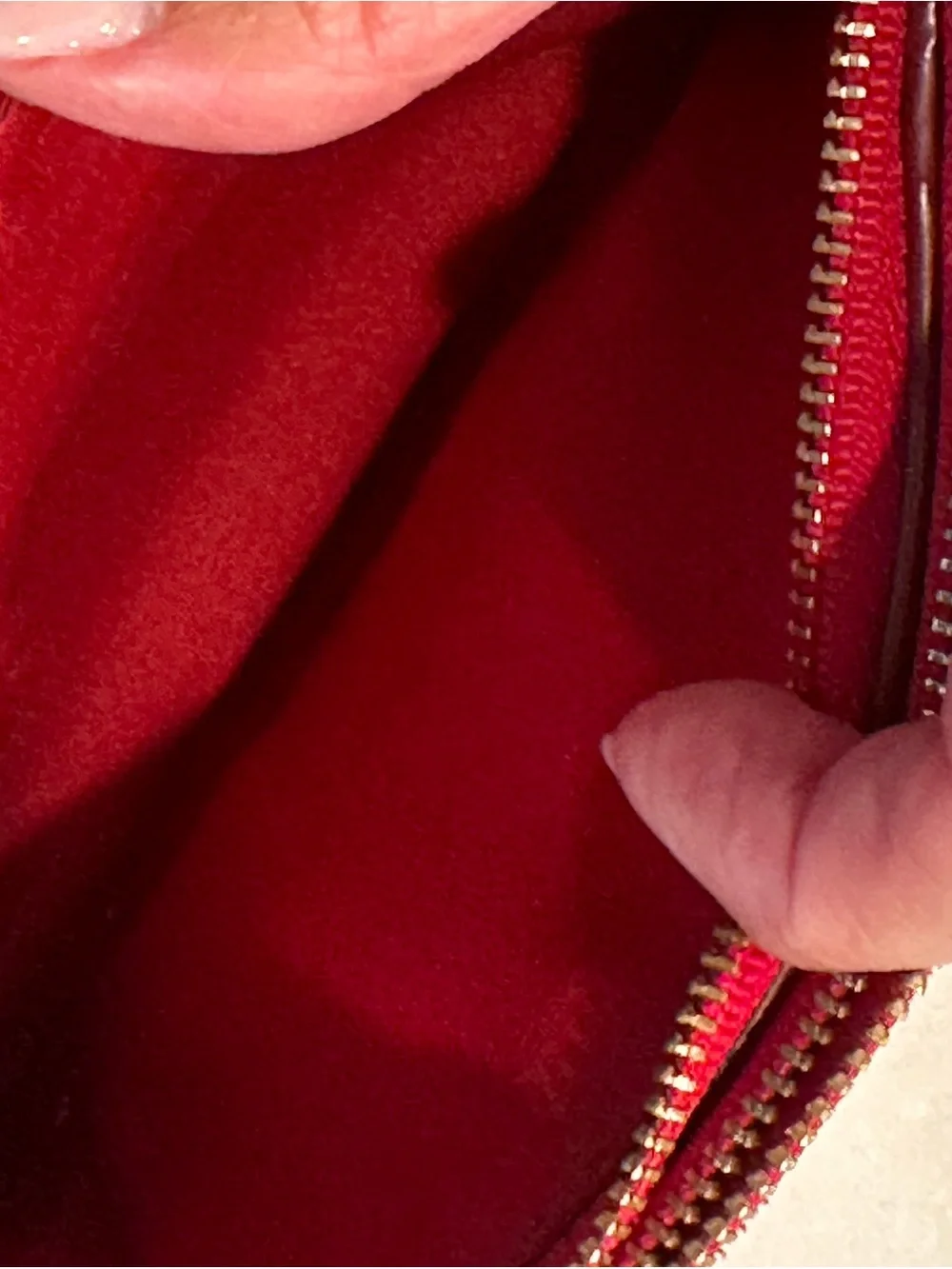 Coach Red Pebbled Leather Wristlet
